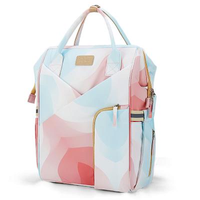 China The 2021 new multifunctional wholesale anti-theft baby diaper luxury leather waterproof bags ramble for sale