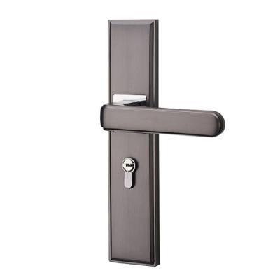 China Bedroom High Quality Various Sizes Security Black Aluminum Alloy Handle Silent Magnetic Wood Door Lock for sale