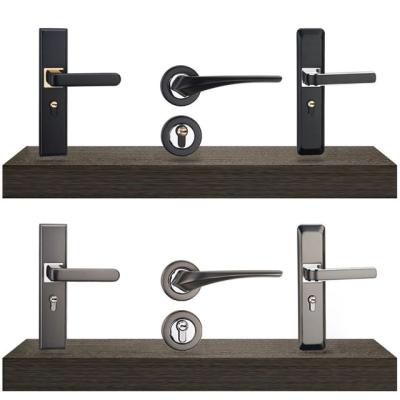 China Bedroom Factory Direct Sale Modern Style Anti-Theft Security Home Bedroom Simplicity Door Handle Split Lock Set for sale