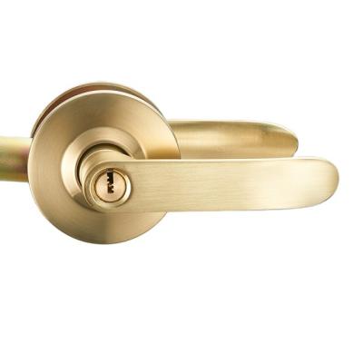 China Aluminum alloy North America Market  Round Square Rosette Commercial  Residential Door Lever Hotel Lock Set for sale