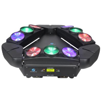 China Popular Theme Park 9*10W 4in1 DJ Equipment Led Spider Light Moving Main Events for sale