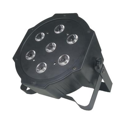 China Sports stadiums cheap price 7*10W 4in1 rgbw flat led par light led stage par can light for sale