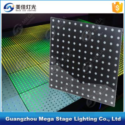 China 12mm Tempered Glass Nightclub Wedding Decoration Portable Video Interactive Led Dance Floor for sale