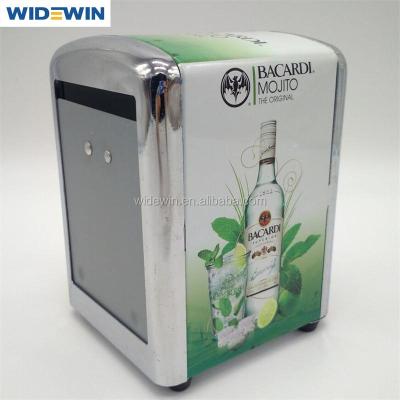 China Minimalist bar tin tissue box / plating fram napkin dispenser for restaurant for sale