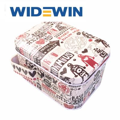 China Wholesale Cookie Box Packaging Metal Tin Box With Handle / Cartoon Printing Lunch Tin Box for sale