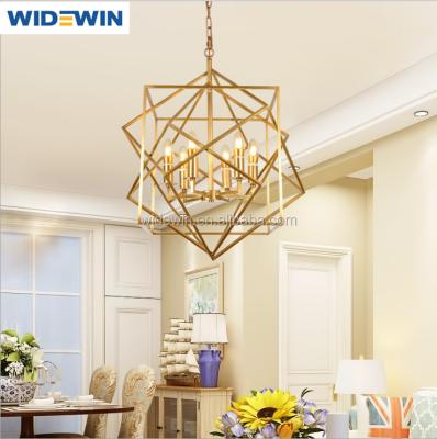 China home decorative american style elegant copper pendant lights for living room for sale