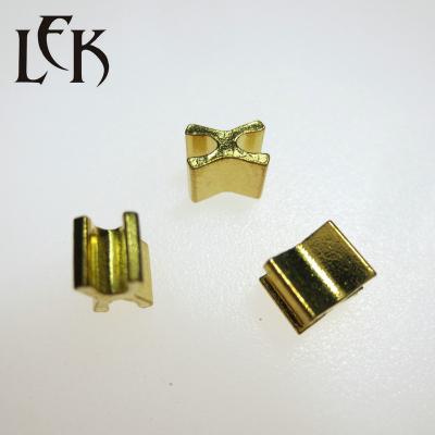 China Antique Brass Lower End-End Brass Pull Stopper Lock H Zipper End-End Nickel Free Plating H Type Brass Stopper Pulls for sale