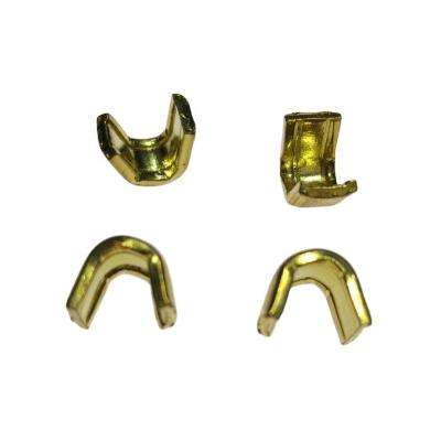 China U Shape Plug Lock Factory Wholesale Accessories Metal Brass Zipper Stopper For Garment Shoes Nickel Free Zipper Top Stop for sale