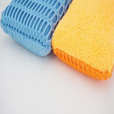 China Sustainable Hotsale Tableware Microfiber Cloth Sponge Block for sale