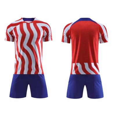 China Sets Custom Wholesale Soccer Wear Blank Soccer Jersey 2022/2023 Football Uniform Sets For Men And Kids for sale