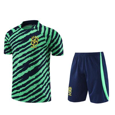 China Hot Selling Soccer Team Football Training Sets Short Sleeve Set For Men 10# Neymar Brazil Breathable Quick Dry Soccer Jerseys for sale