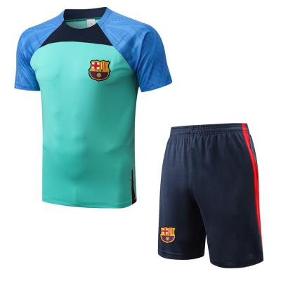 China Hot Selling Latest #10 Messi Football Training Short Sleeve Set Team Tank Top Sets Popular Football Uniform Soccer Team For Men+Kids for sale