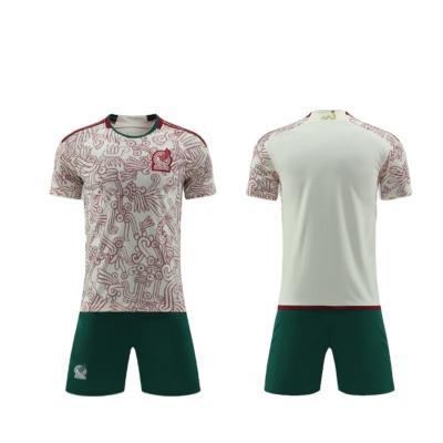 China Hot Selling Soccer Jersey Sets WorldCup Nation Team Soccer Jersey Sets Quick Dry Comfortable Mexico Home Football Uniforms For Men&Kid for sale