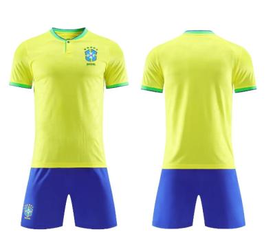 China 2022 Hot Sale World Cup Brazil Soccer Jersey Soccer Jersey Sets for sale