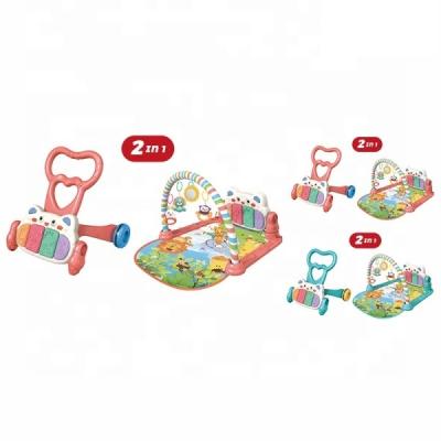 China Musical Toy 2 In 1 Multi Functional Play Fitness Mat And Baby Walker For Baby for sale