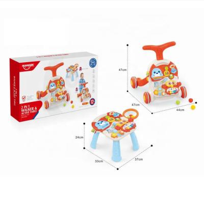 China Plastic 2 IN 1 Multifunctional Baby Stroller Kids Activity Table Early Educational Toys for sale