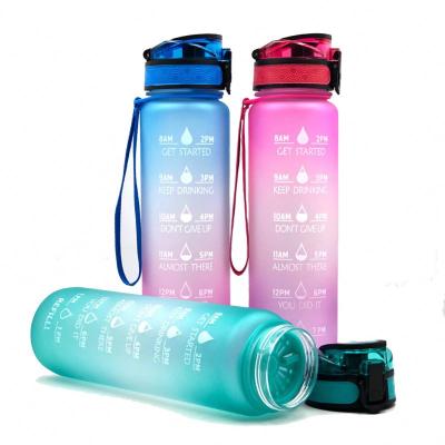 China Amazon Sustainable Hot Sale Bouncing Cover TRITAN Sports Bottle Frosted Space Cup 1000ml Bicycle Bottle for sale