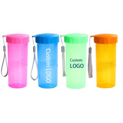 China Wholesale Viable High Quality 400ml Drinkware Tour Outdoor Sport Portable Plastic Water Bottles With Rope for sale