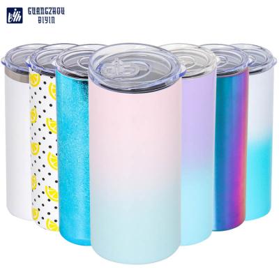 China New Design Double-Layer Modern Portable Straight Cup Lid Stainless Steel Plastic Vacuum Insulated Cup for sale