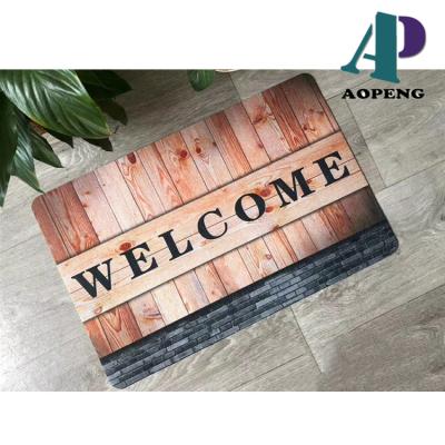 China High Quality Digital 3D HD Non-Woven Non-Woven Polyester PVC Printing Outdoor Custom Doormat Outdoor Front Door Mat Cover for sale