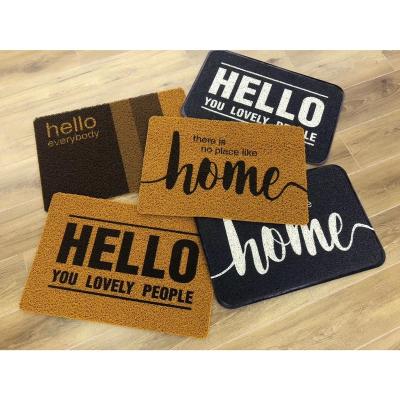 China Customized Printed Welcome Door Mat Washable for sale