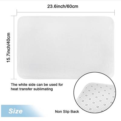 China Anti Slip Shower Machine Washable Mats Mat Customized Blank Kids Flannel Bath Mat for sale