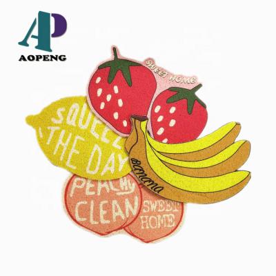 China Washable Fruit Shape Custom Shape Design Printing Entrance Mat Custom Shape Mat for sale