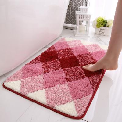 China Washable Mat Soft Microfiber Polyester Anti Slip Bathtub PVC Cover Shaggy Cartoon Desgin for sale