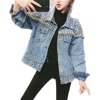 China 2020 Hot Selling QUICK DRY Long Women's Denim Jacket Custom Made Denim Jacket Women's Denim Jackets For Ladies for sale