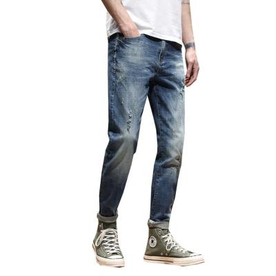 China Branded Casual Skinny Ripped Denim Jeans QUICK DRY Customized Pants For Men for sale