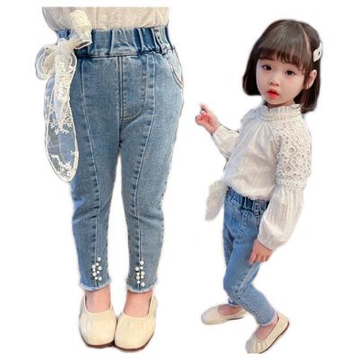 China Fade Proof New High Quality Girls Jeans Pants Color Springs Jeans Children Clothing Kids Pants Casual Pants Jeans For Girls Clothes for sale