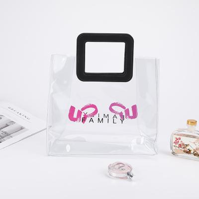 China Women PVC Handbags Waterproof PVC Tote Bag Waterproof Clear Transparent PVC Bag for sale