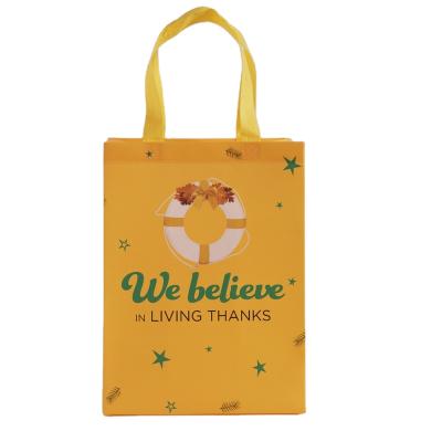 China Eco-friendly Recycle Custom Lamination PP Non Woven Fabric Gift Packaging Cheap Ultrasonic Takeaway Shopping Bag for sale