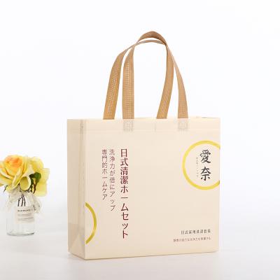 China Eco-Friendly Custom Laminated Cheap Laminated Packaging Non Woven Bag Gift Heat Press Shopping Tote Bag for sale