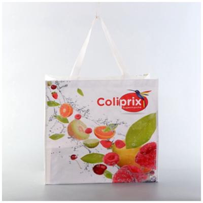 China Factory Sale Handled Laminated Tote Shopping Bag Custom PP Woven Laminate PP Woven Bag for sale