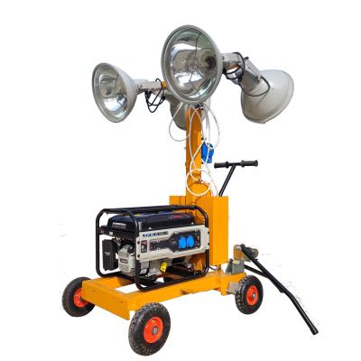 Chine Générateur de puissance Honda 2kw avec 400W*4 lampe à halogénure d'or 5m phare et éclairage de type push à vendre