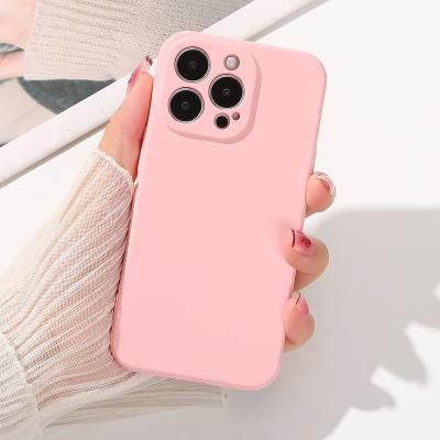 China Plume-touch Silicone Phone Case Estuches Para Celular Fingerprint And Shockproof Scratch Proof With Camera Protection For iPhone For SAM for sale