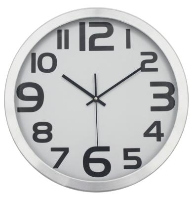 China Large 16 inch minimalist - high - supply aluminum luxury wall clock factory end clock home decoration for sale