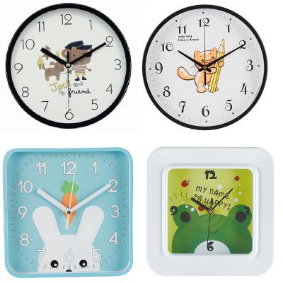 China RD Modern Cute Cartoon Wall Clock For Gifts Home Promotion Kids Decor Animal Colorful Printing 8-12 Inch Factory Time Clock for sale