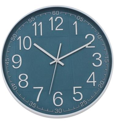 China Minimalist Home Decor 14 Inch Navy Blue 3d Clock Wall Clock for sale