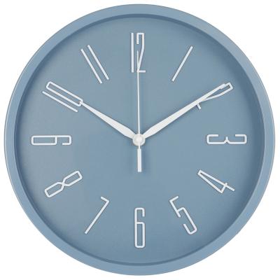 China 12 Inch Full Number Modern Minimalist Solid Number Clock Colorful Wall Clock for sale