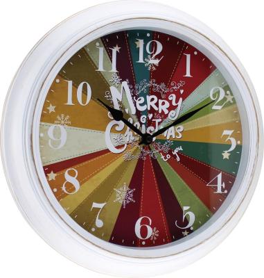 China Top Selling Minimalist Guaranteed Quality 12 Inch Multicolor Clock Christmas Theme Dial Clock Frame Optional for sale