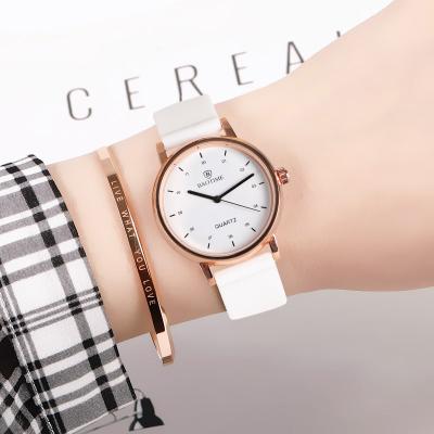 China Custom High Quality Small Three Wristwatches OEM Watch Logo Rose Golden Case Brief Needle Style For Man And Woman Unisex Watch for sale