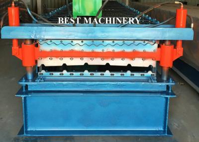 China Double Layer Color Coated Roofing Sheet Steel Profile Roll Forming Machine for sale