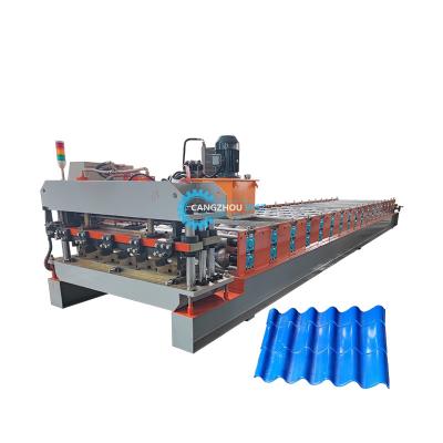 China Professional Building Roof Tile Roll Forming Machine For Steel Roof Wall Sheet Production for sale