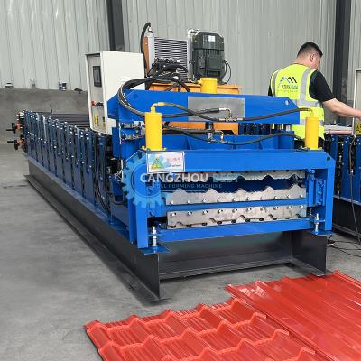 China Africa Double Layer Roofing Sheet Color Profile Making Roof Sheet Roll Forming Machine for sale