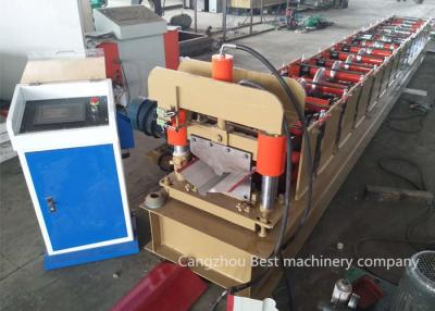 China Metal Roof Ridge Cap Roll Forming Machine 8-12m/Min Speed PLC Control System for sale