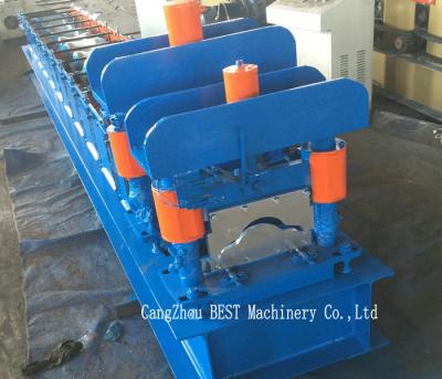 China Roof Ridge Cap Cold Roll Forming Machine PLC Control with Hydraulic Cutting for sale