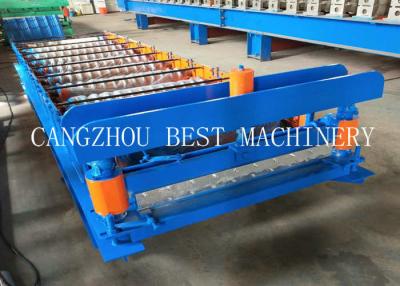 Chine Metal le formage de feuilles en acier ondulé en aluminium galvanisé par toiture en faisant la vitesse de la machine 8-12m/min à vendre