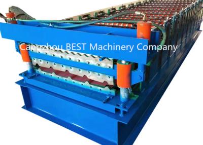 China 840/850 Double Layer IBR and Corrugated Profile Roof Sheet Roll Forming Machine with 6kw Power for sale